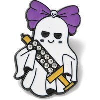 Épinglette Hallowmas Fantôme en Émail et Strass pour Sac à Dos et Vêtements — Broches