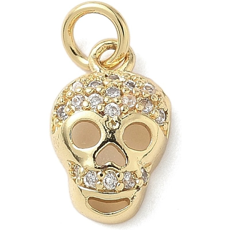 Charms en Laiton Thème Halloween avec Anneau, Plaqué Or 18K — Breloques et pendentifs
