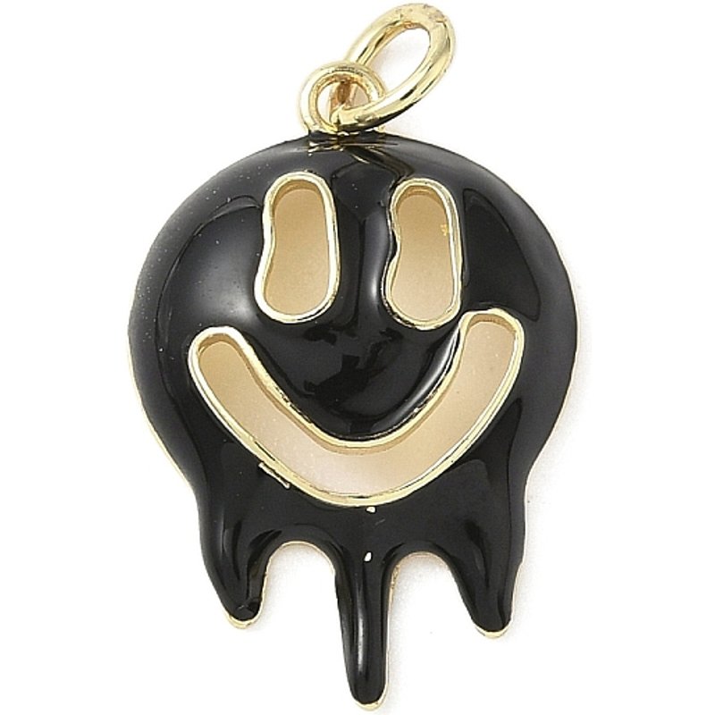 Halloween Theme Brass Enamel Pendant with 18K Gold Plating — Charms & Pendants