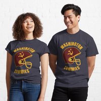 T-shirt Classique de Football Américain Washington Commies Helmet — T-shirts pour hommes