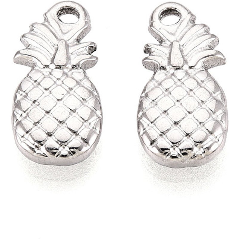 Pendentifs Ananas en Acier Inoxydable 304 - 17x8x3mm — Breloques et pendentifs