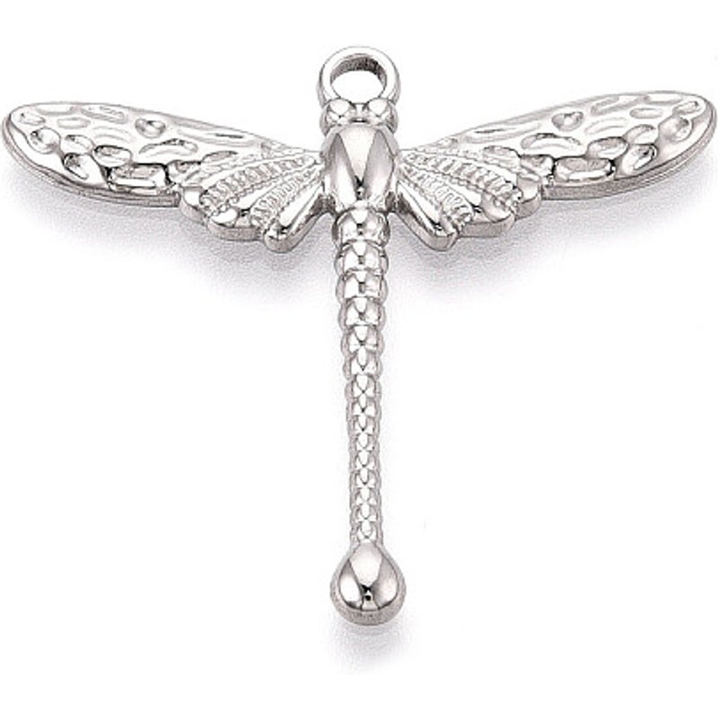 304 Stainless Steel Dragonfly Pendant with 2mm Hole — Charms & Pendants