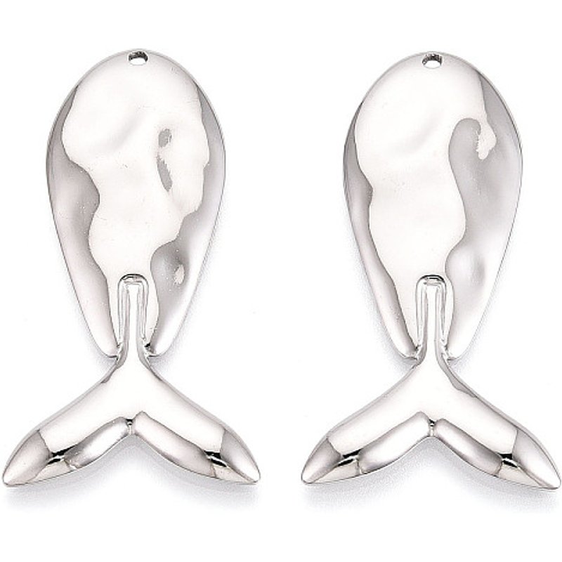 Pendentif Gros Baleine en Acier Inoxydable 304 - 51,5x19x3mm — Breloques et pendentifs