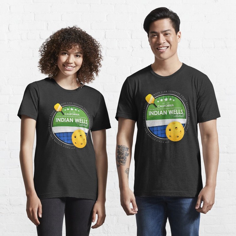 Indian Wells California Pickleball Essential T-Shirt for Men — Mens T Shirts
