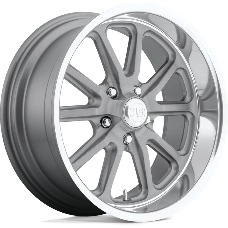 US Mag U111 Rambler Textured Gray 15x7 Rims with 5x120.65 Bolt Pattern — Wheels & Rims
