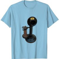 Vintage Candlestick Non-Dial Telephone T-Shirt for Men