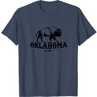 Oklahoma Est 1907 Bison Gift T-Shirt for Men