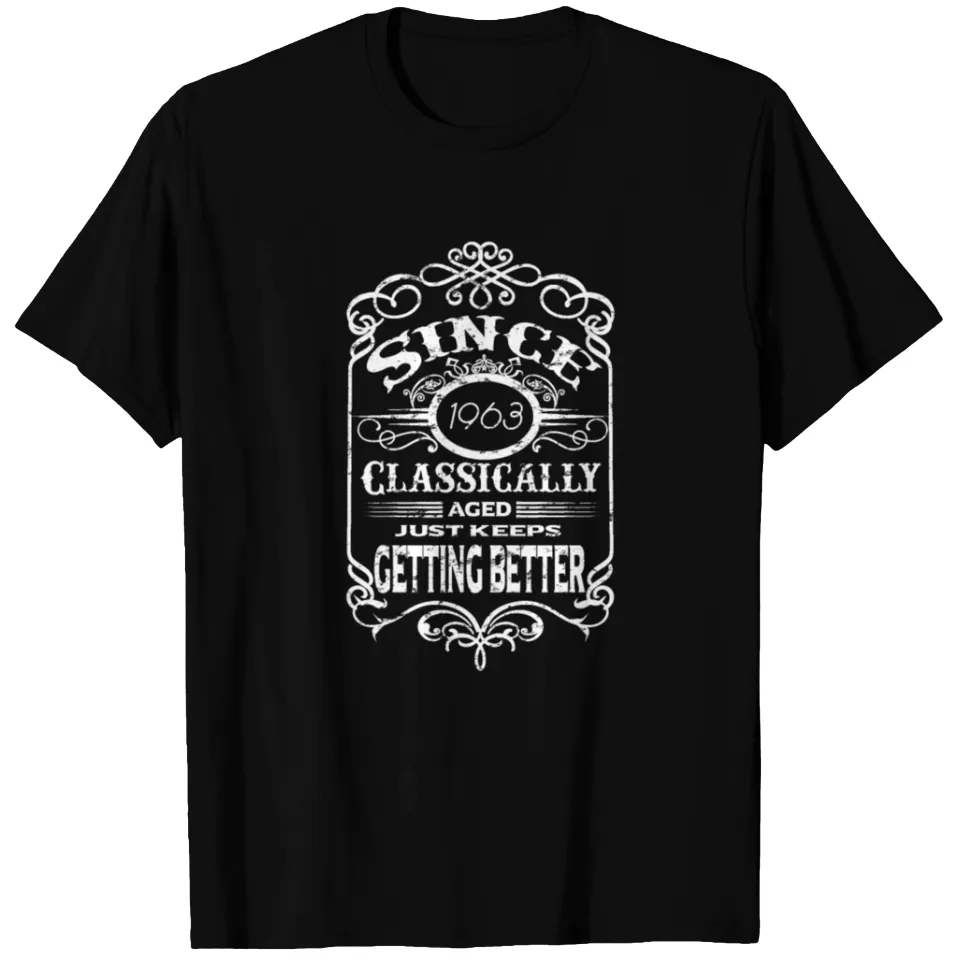 T-shirt 1963 pour hommes, T-shirt lourd en noir — T-shirts pour hommes
