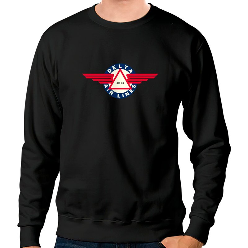 Sweatshirt Unisexe Noir Delta Airlines — Sweats à capuche pour hommes