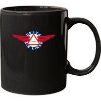Delta Airlines Black Ceramic Mugs — Mugs & Tumblers
