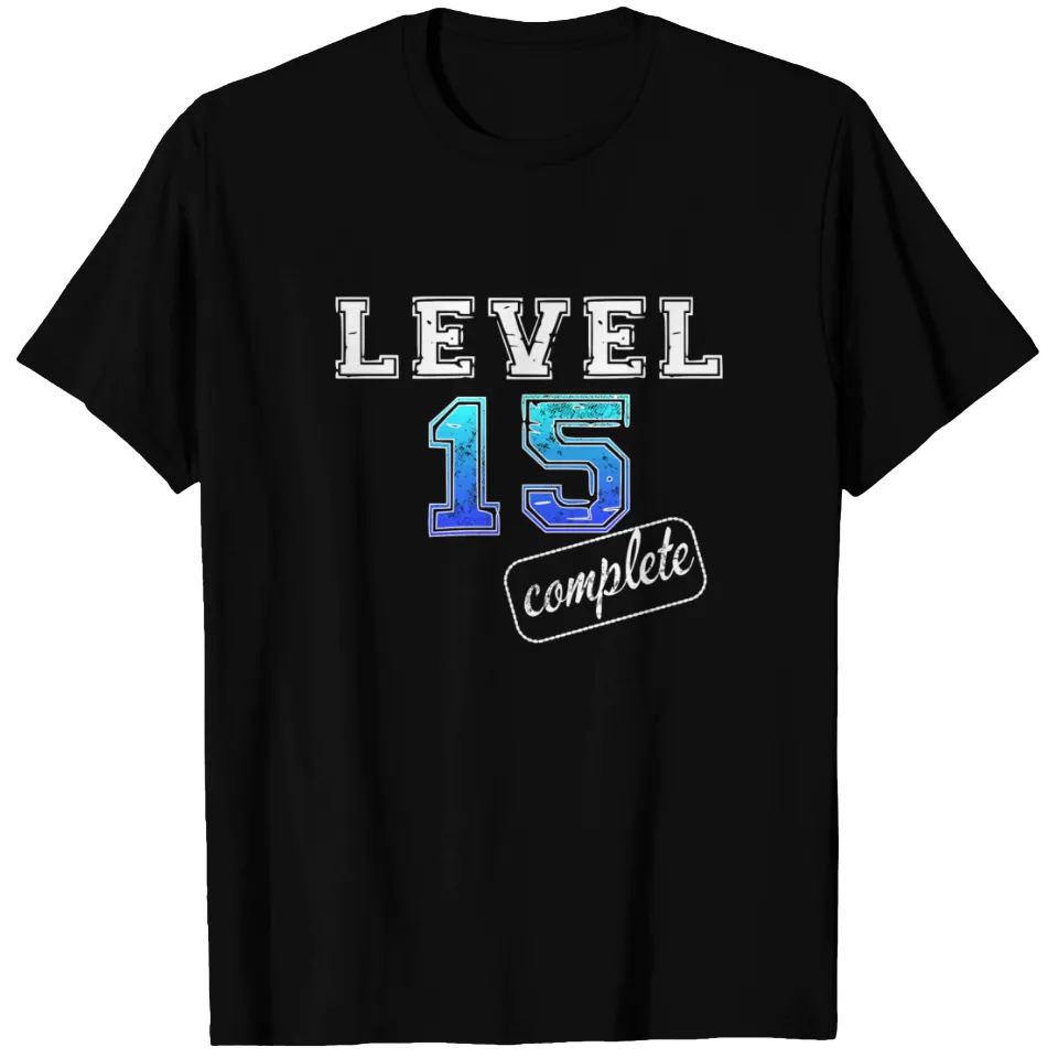 15th Birthday Gift T-Shirt for 15 Year Old Boys - Men's Black — Mens T Shirts
