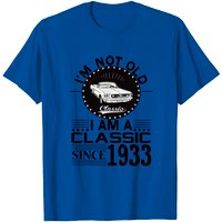 T-Shirt Classique Depuis 1933 pour Hommes en Noir