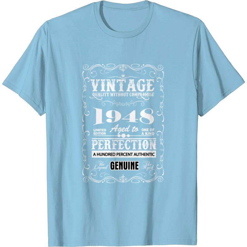 Premium Vintage 1948 Aged To Perfection T-Shirt for Men — Mens T Shirts