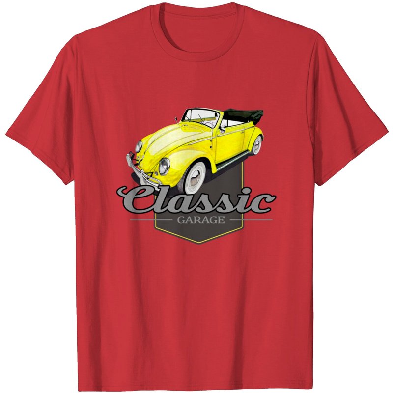 Classic Garage Beetle T Shirt for Men in Black — Mens T Shirts