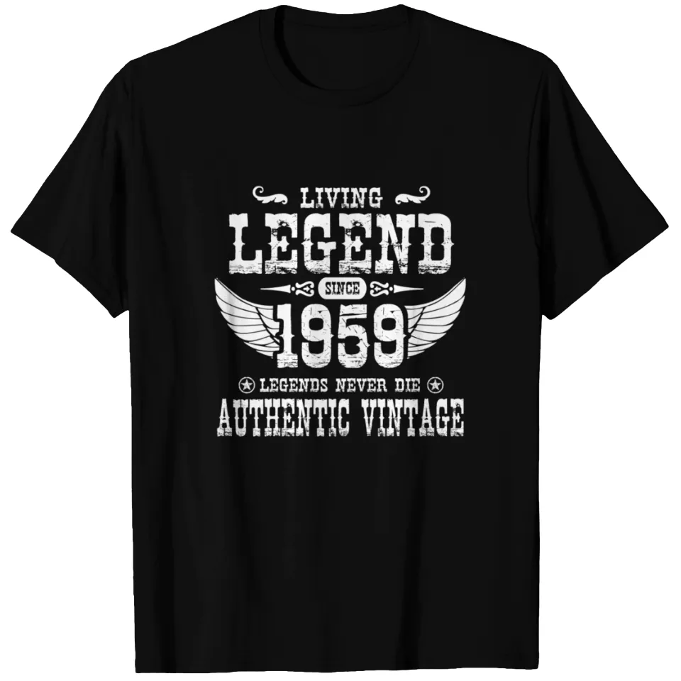 1959 B.png T Shirt Men's Heavyweight Black — Mens T Shirts
