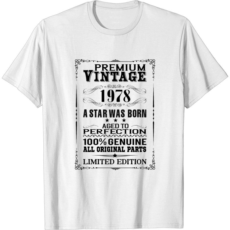 T-Shirt Vintage Premium 1978 pour Hommes en Ash — T-shirts pour hommes