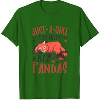 Juste une fille qui aime les pandas rouges - T-shirt pour hommes — T-shirts pour hommes