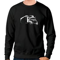 Tops Driver Sweatshirts Semi Truck Unis Noir