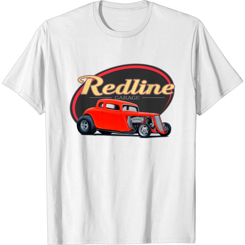 Redline Hot Rod T Shirt for Men - Black