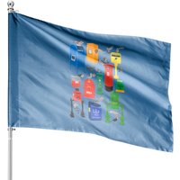 Mailboxes of the World House Flags - Double-Sided Print — Decorative Flags