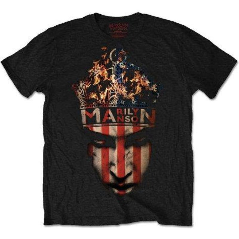 T-shirt unisexe Marilyn Manson : Crown pour hommes en noir — T-shirts pour hommes