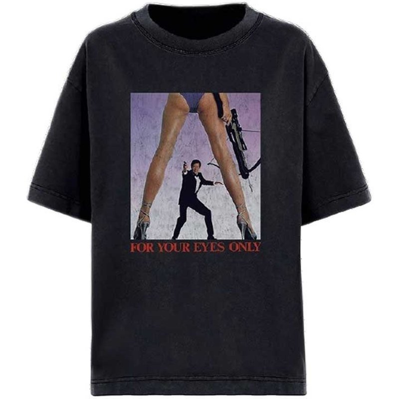 T-shirt unisexe James Bond 007 : Pour vos yeux seulement - Noir — T-shirts pour hommes