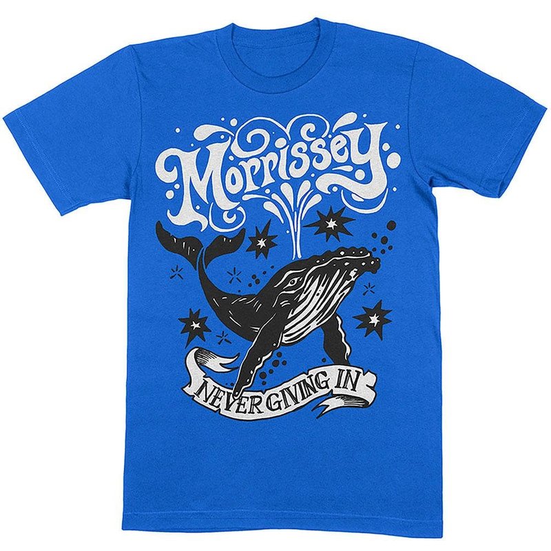 T-shirt pour hommes Morrissey : Never Giving In/Baleine — T-shirts pour hommes