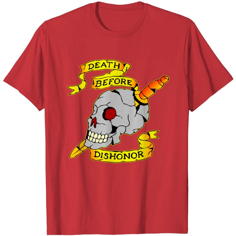 T-shirt pour hommes Death Before Dishonor Skull & Dagger Tattoo — T-shirts pour hommes