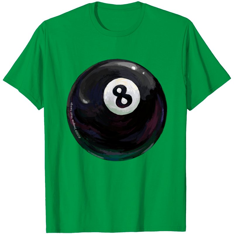 Painted 8 Ball Button T Shirt for Men