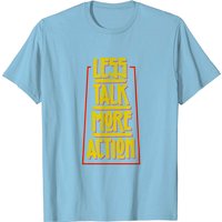 Less Talk More Action Lettering T-Shirt for Men