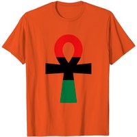 Red, Black & Green Ankh T Shirt for Men — Mens T Shirts