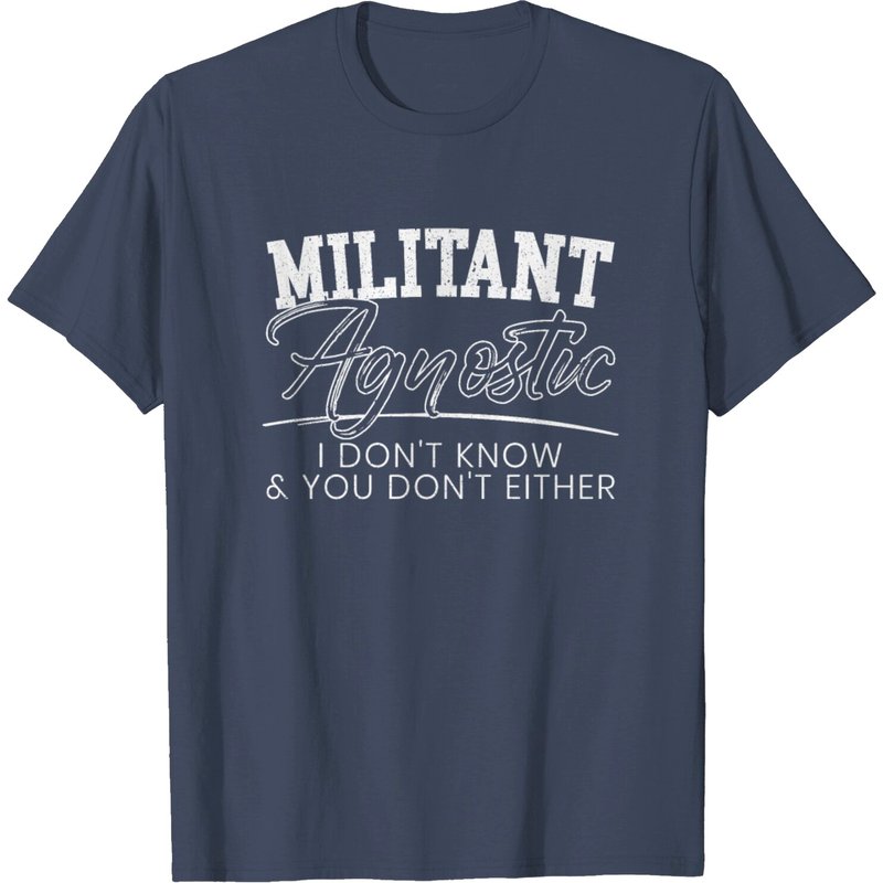 T-Shirt Militant Agnostique Athéisme pour Hommes — T-shirts pour hommes