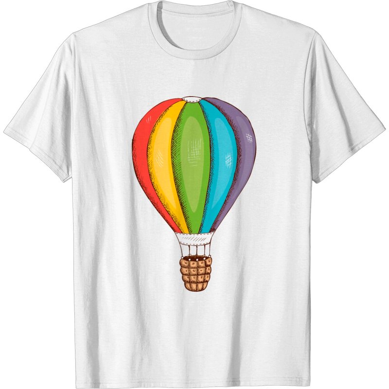 T-shirt Montgolfière pour hommes en noir — T-shirts pour hommes