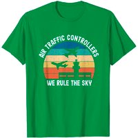 T-Shirt Contrôleur Aérien ATC pour Hommes en Noir — T-shirts pour hommes