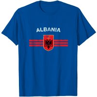 T-shirt Drapeau Albanien pour Hommes avec Emblème Albanais — T-shirts pour hommes