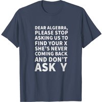 T-shirt Dear Algebra pour hommes en noir