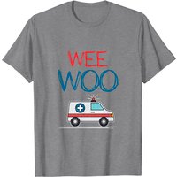 Wee Woo Ambulance AMR Funny EMS EMT Paramedic T-Shirt for Men