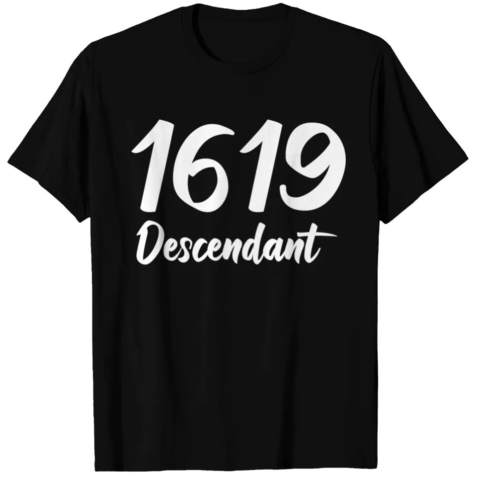 T-Shirt Heavyweight pour Hommes 1619 Descendant Histoire Noire — T-shirts pour hommes