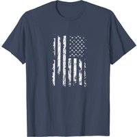 T-Shirt Drapeau Américain pour Hommes en Noir