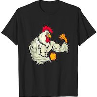 Anabolic Chicken T-Shirt for Men in Black — Mens T Shirts