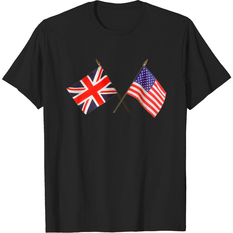 T-Shirt Drapeau du Royaume-Uni et des États-Unis pour hommes — T-shirts pour hommes
