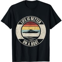 Life Is Better On A Boat Captain Boater T-Shirt for Men — Mens T Shirts