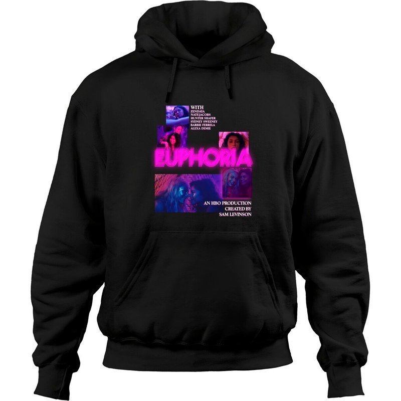 Hoodies Euphoria Unisex Noir — Sweats à capuche pour hommes