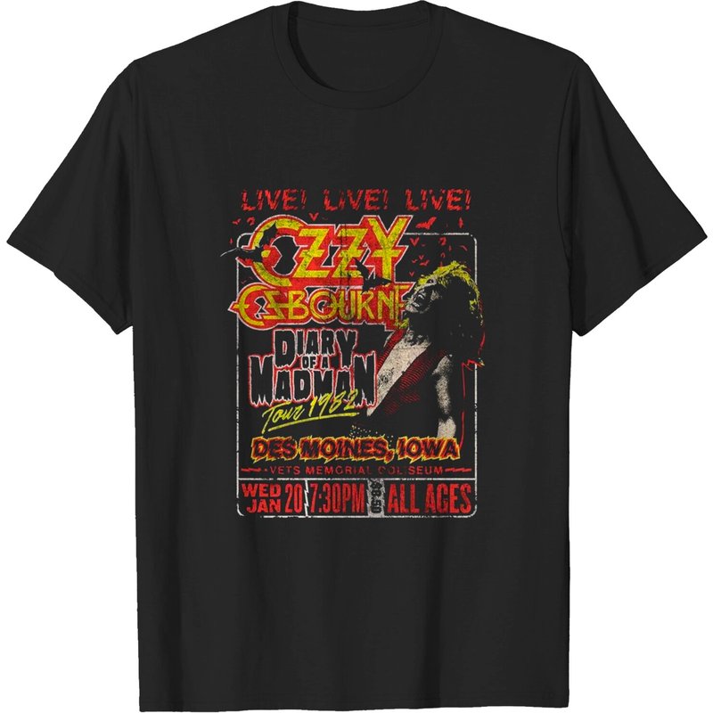 Ozzy Osbourne Unisex Tee - Diary Of A Madman Tour — Mens T Shirts