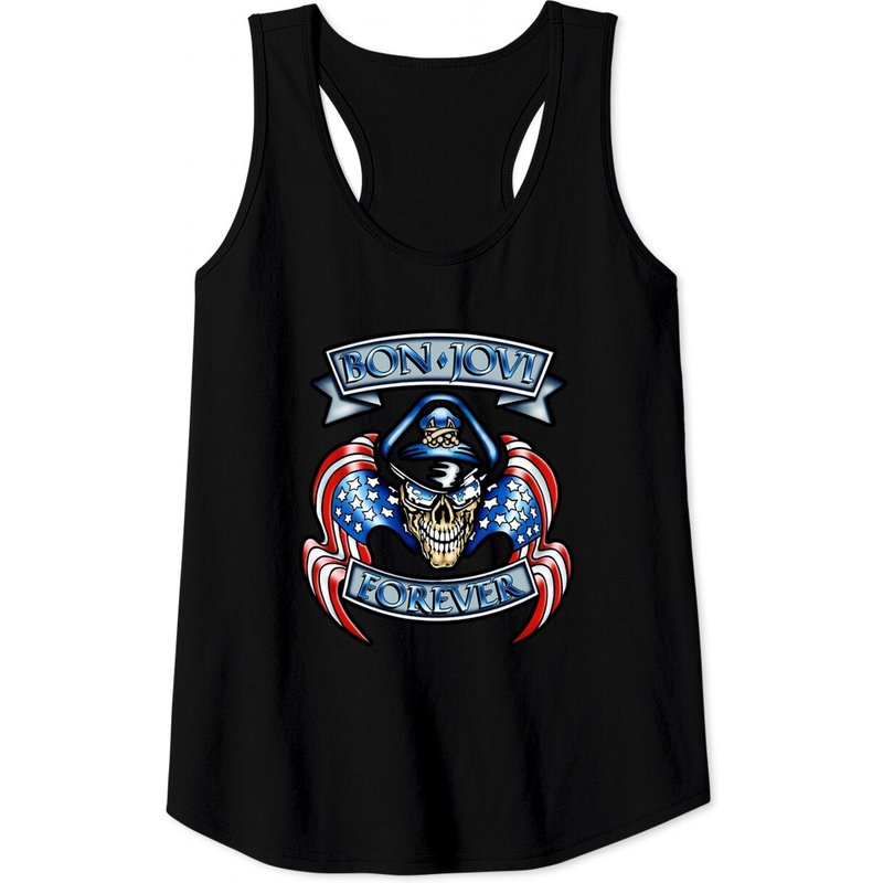 Débardeur pour hommes avec logo crâne Bon Jovi Forever — T-shirts pour hommes