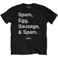 Monty Python Unisex Tee: Spam for Men in Black — Mens T Shirts