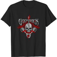 Godsmack Unisex Tee: Chrome Pistons for Men — Mens T Shirts