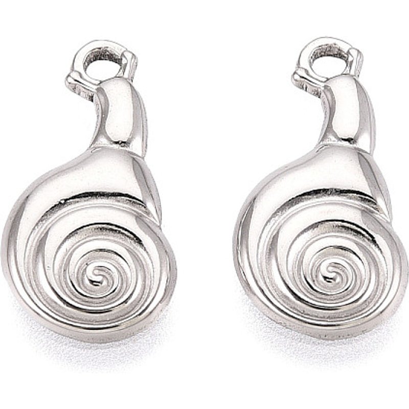 Pendentifs Escargot en Acier Inoxydable 304 - 18x9x2mm avec Trou de 1.6mm — Breloques et pendentifs