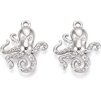 304 Stainless Steel Squid Pendants with 1.6mm Hole — Charms & Pendants
