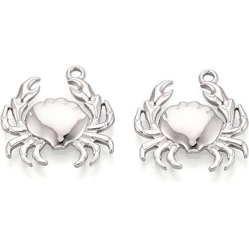 Pendants de crabe en acier inoxydable 304 - 20.5x20x2mm — Breloques et pendentifs